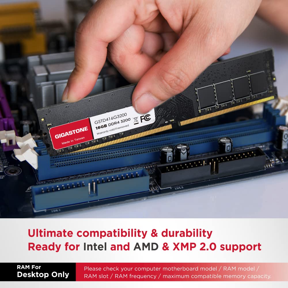 DDR4 RAM】 GIGASTONE 16GB DDR4 3200MHz (2933MHz or 2666MHz) PC4