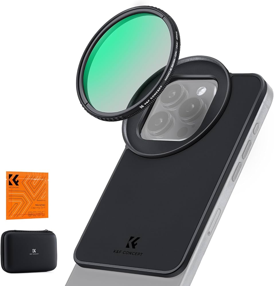 Amazon | K&F CONCEPT スマホレンズ CPLフィルター+磁気スマホ用