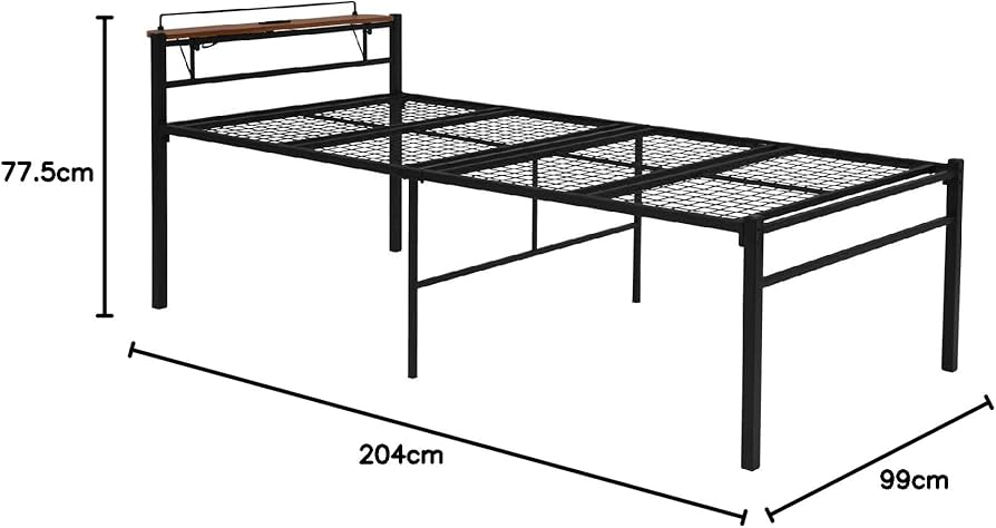 Amazon｜萩原 ベッド シングル ベッド下 ミドルベッド 収納 【床下