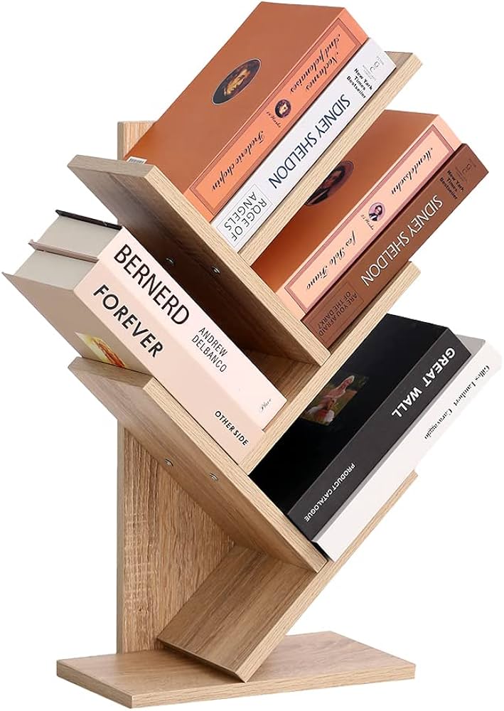 Amazon.co.jp: MEISHU ブックスタンド デスク上置棚 卓上収納 ツリー型