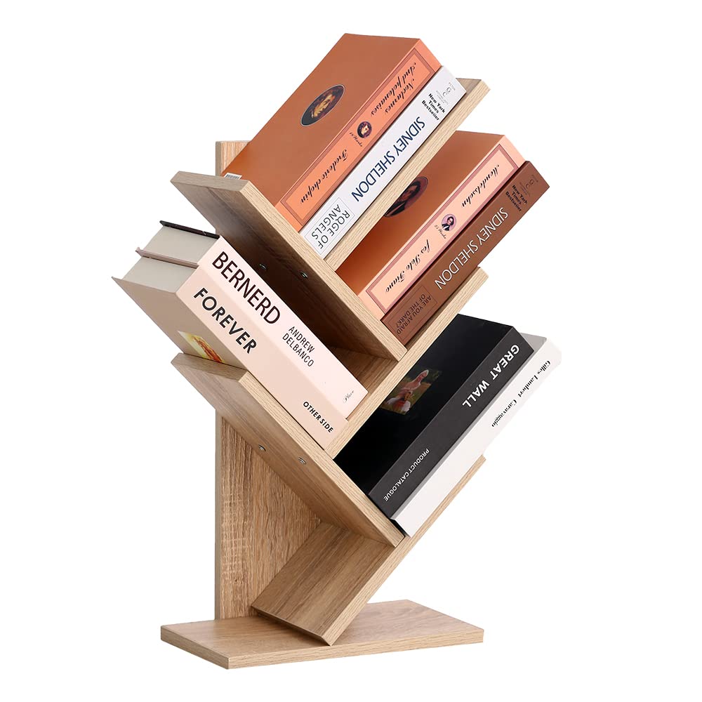 Amazon.co.jp: MEISHU ブックスタンド デスク上置棚 卓上収納 ツリー型