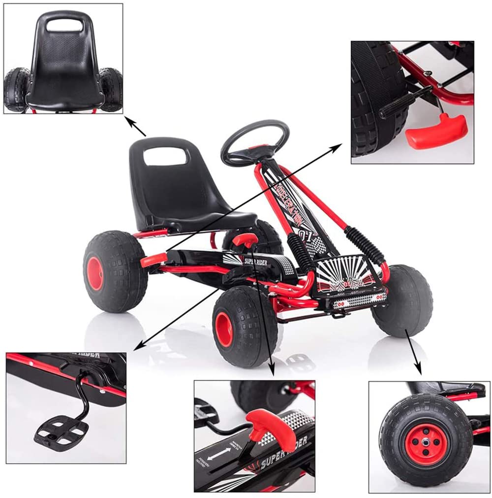 Amazon.co.jp: 足こぎ ペダルカート ゴーカート 4輪 乗用玩具 子供用