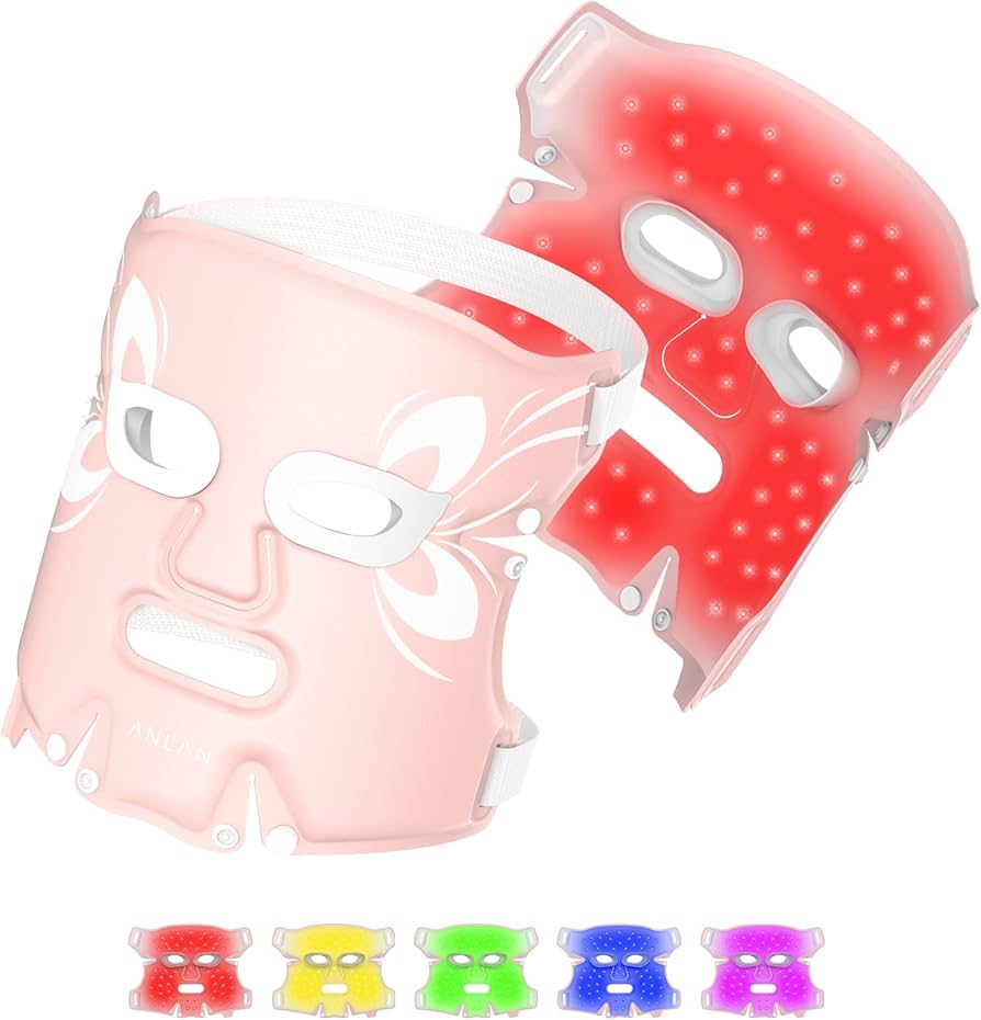 Amazon.co.jp: ANLAN LED美顔マスク 美顔器 光エステ 5色LED光 温熱