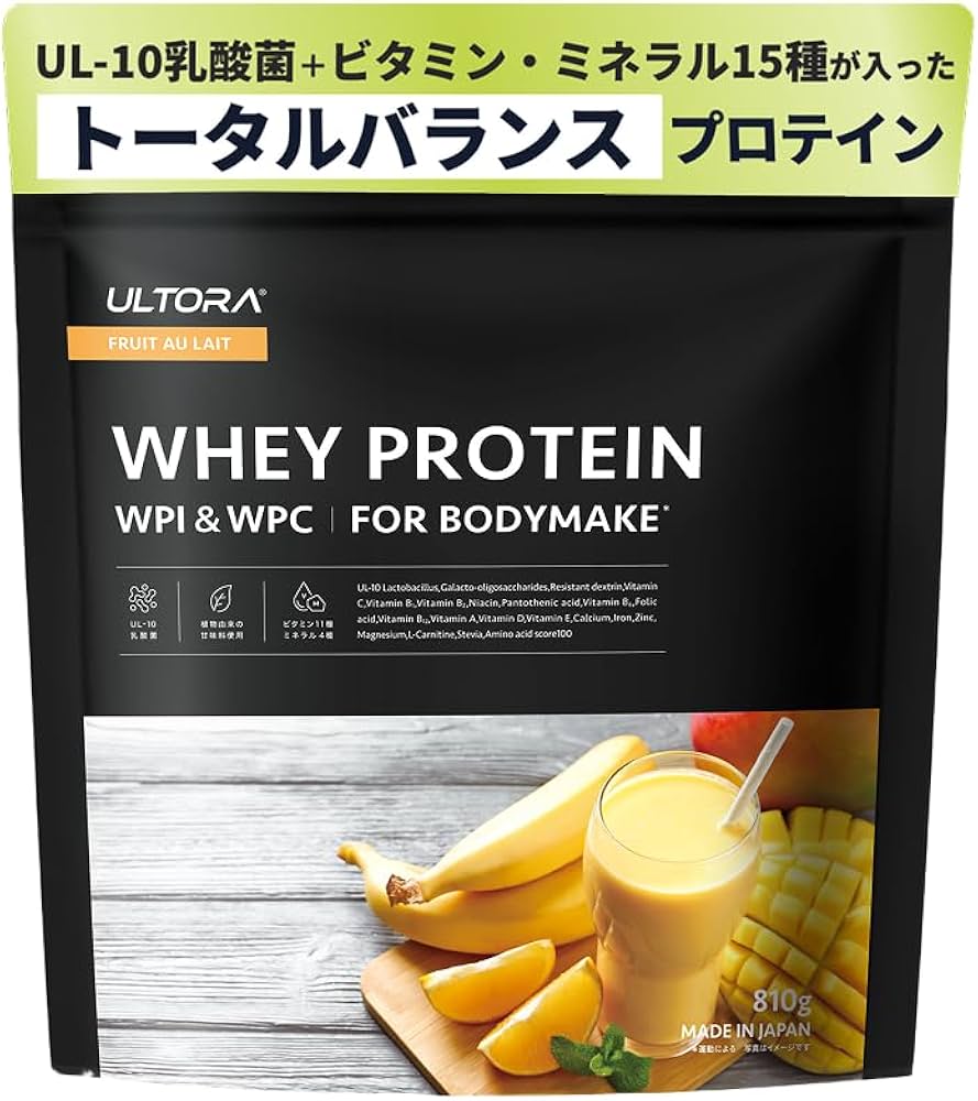 Amazon | ULTORA ウルトラ ホエイ プロテイン 810g 人工甘味料不使用