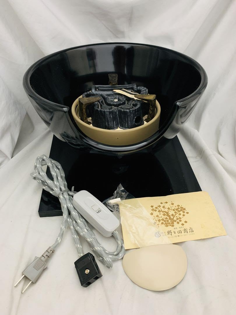 Amazon.co.jp: 風炉型電熱器406 野々田商店 真塗 紅鉢型 茶道具 炭型