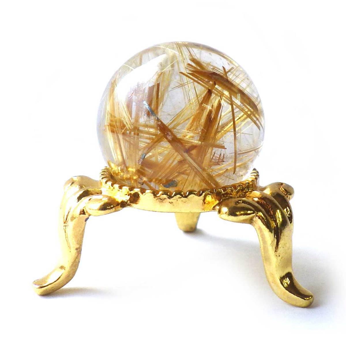 Amazon.co.jp: ゴールドルチルクォーツ丸玉 22.5mm (廣友) : ホーム