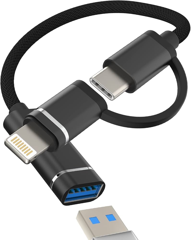Amazon.co.jp: タイプc Lightning USB 変換 アダプタ (2in1)usb3.0