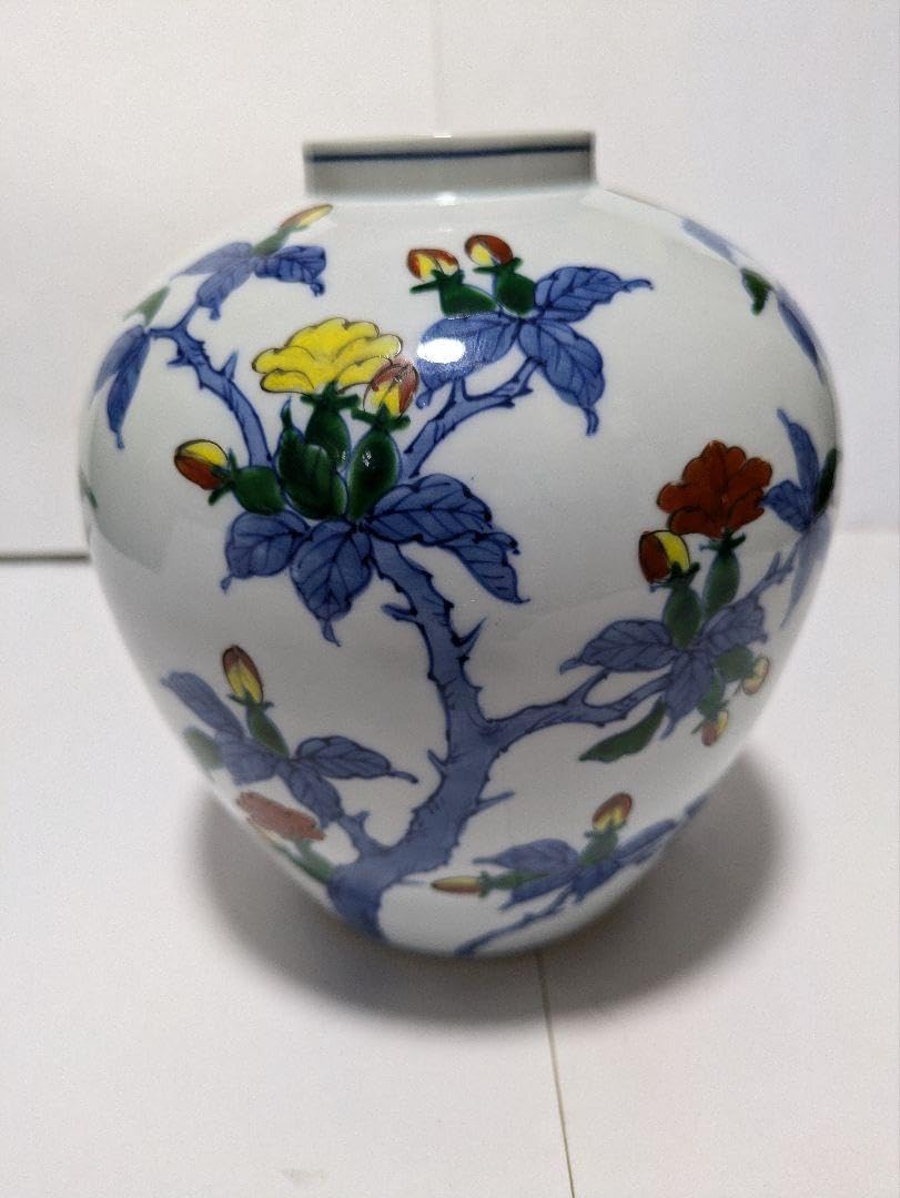 Amazon.co.jp: 有田焼、源右衛門窯、花瓶、3点、『古染風1点、染錦2