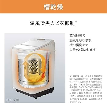 Amazon.co.jp: パナソニック 洗濯乾燥機 洗濯8kg NA-FW80K9-W ホワイト