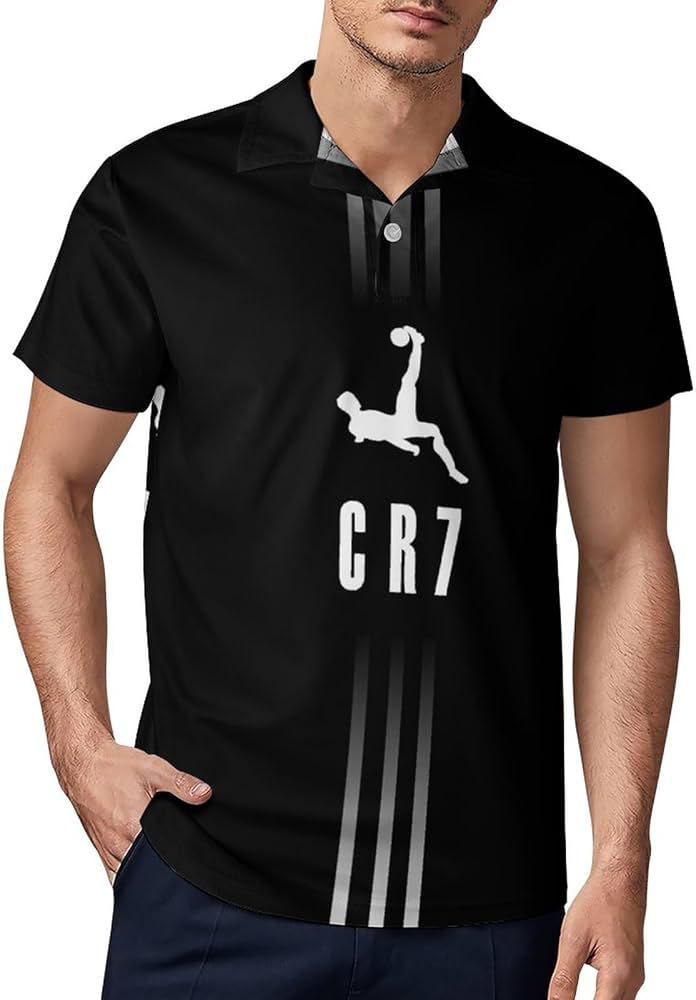 Amazon.co.jp: CR7 Cristiano Ronaldo Juventus Polo Shirt, Slim Fit