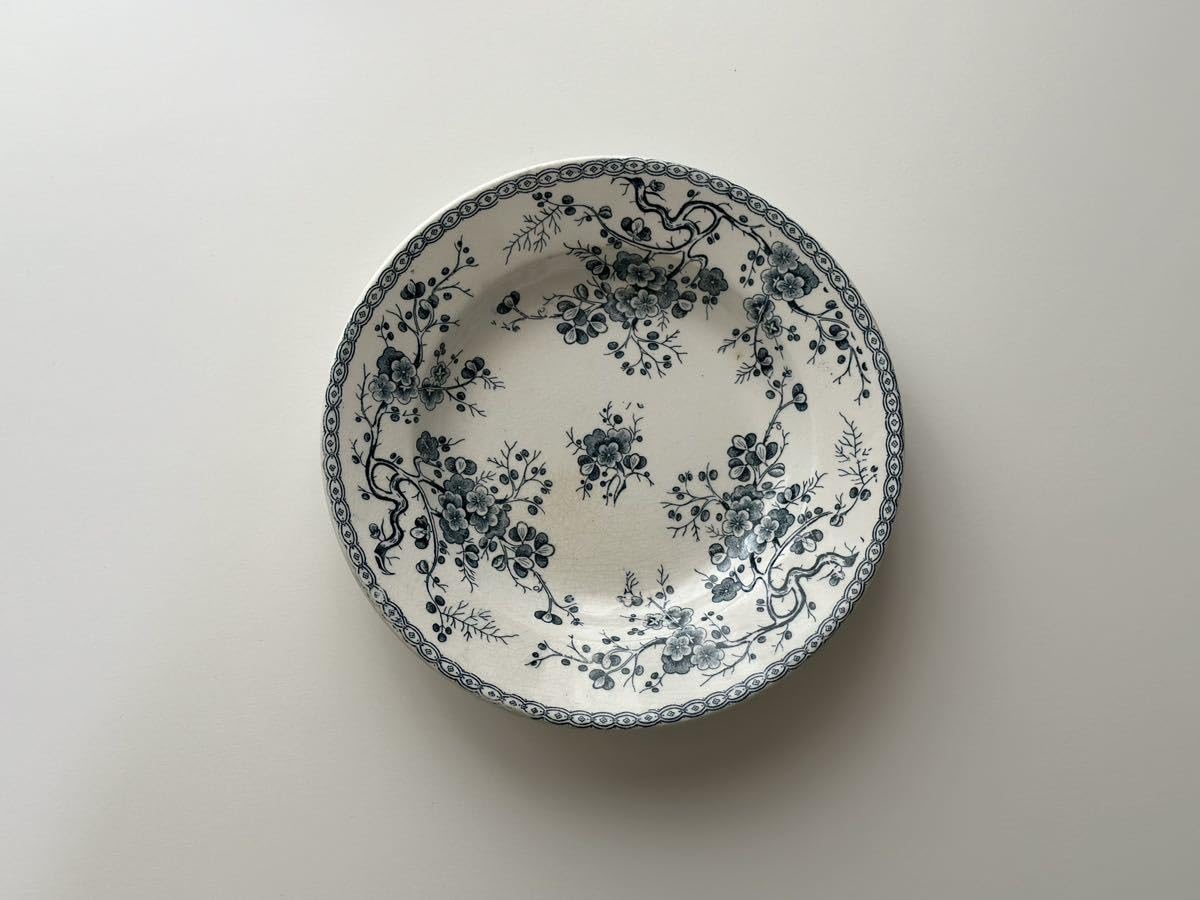 レア廃盤ジアンGIEN 大皿d.lalande 絵皿レモン花スミレ