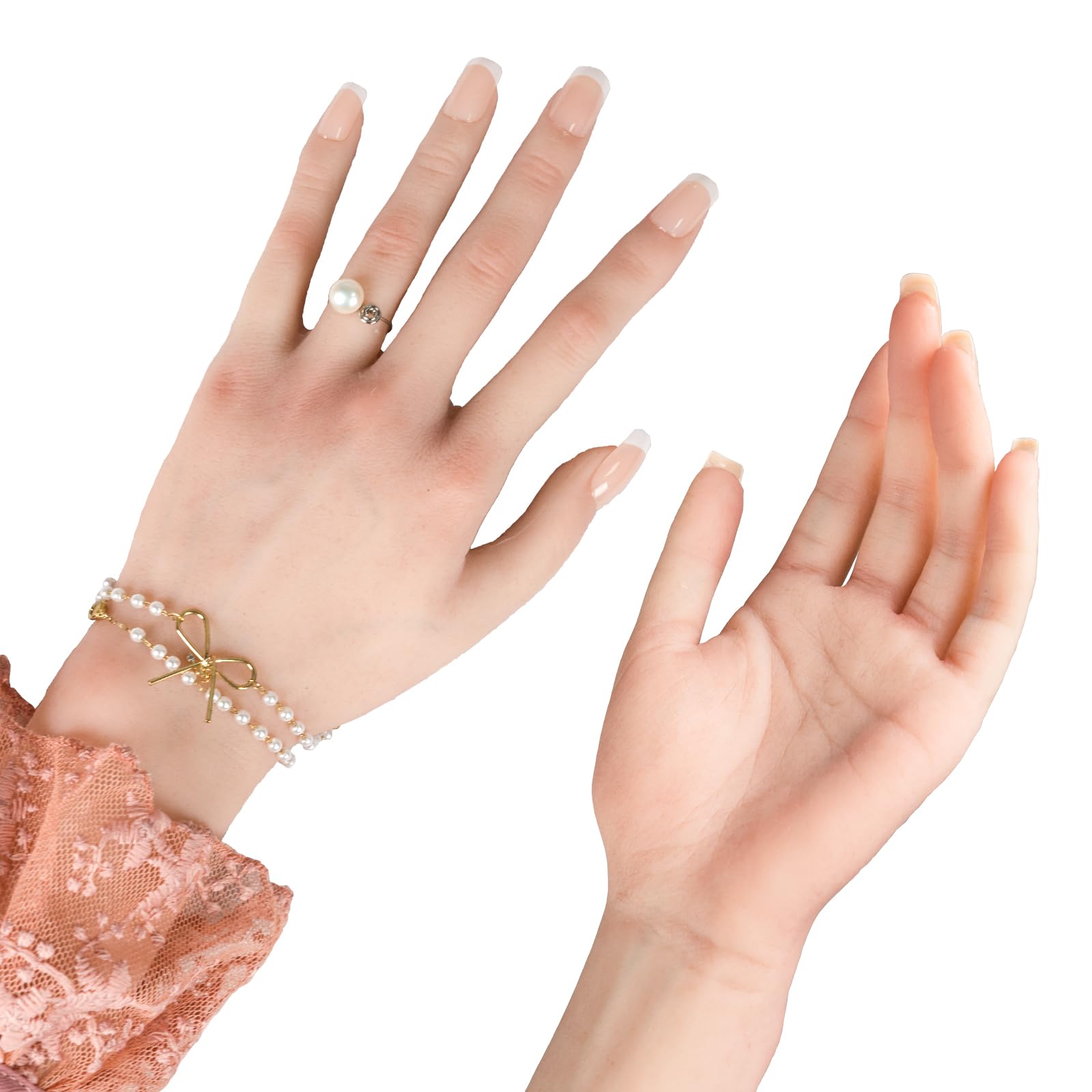 Amazon | SILIFEELER ハンドモデル 手の模型 シリコン手 女性の手