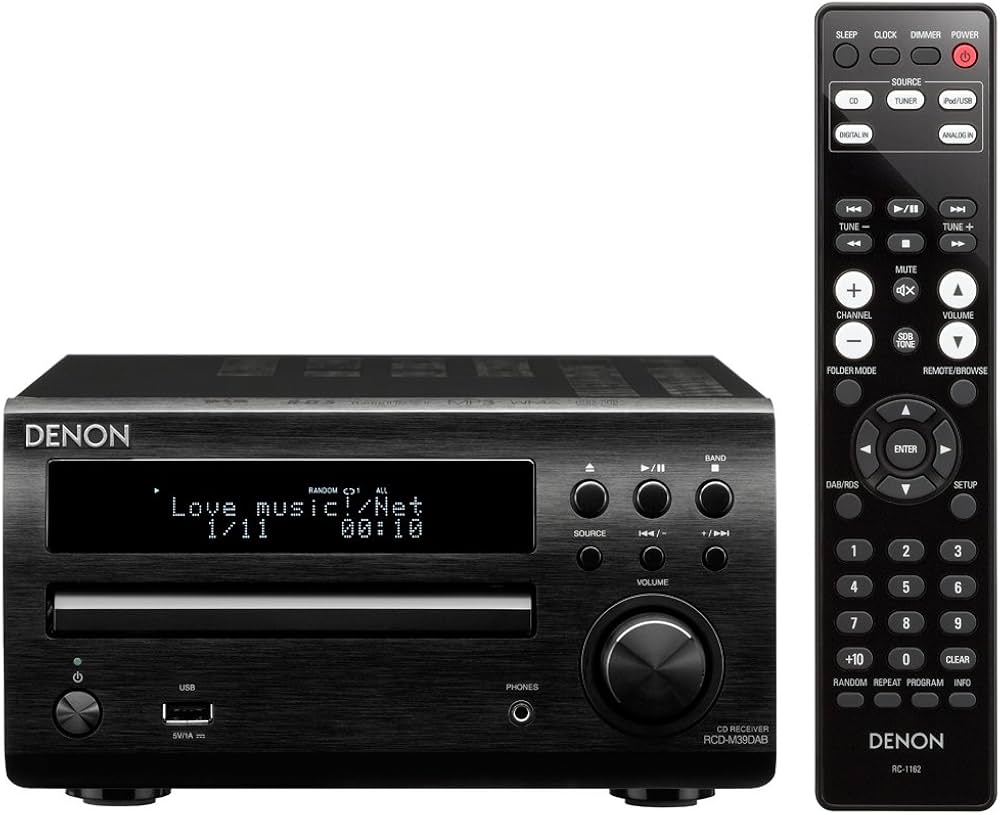 Denon RCD-M39DAB Compact DAB Receiver, 2 x 30 Watt, Digital Input