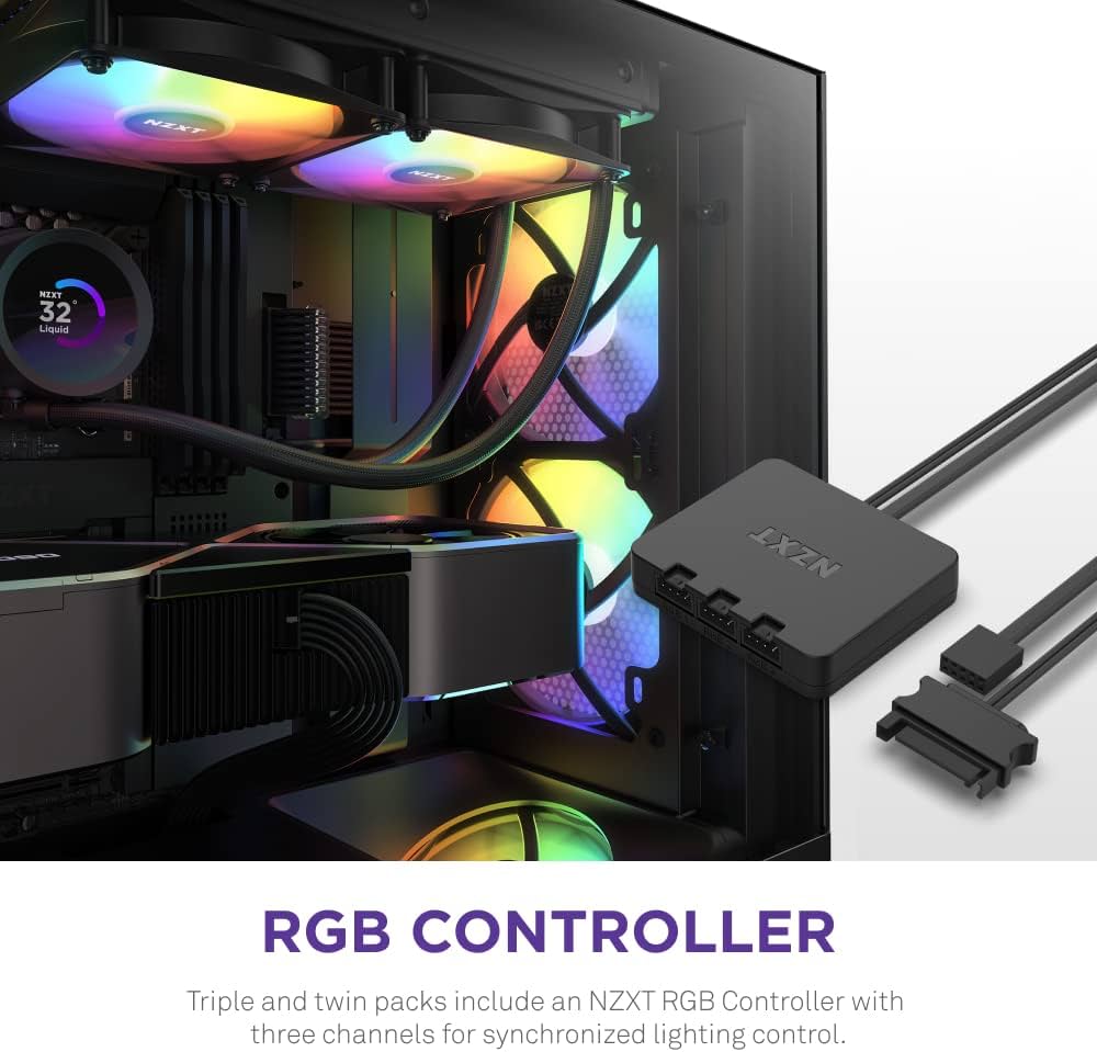 Amazon | NZXT F120 RGB CORE TRIPLE PACK & RGB Lighting Controller