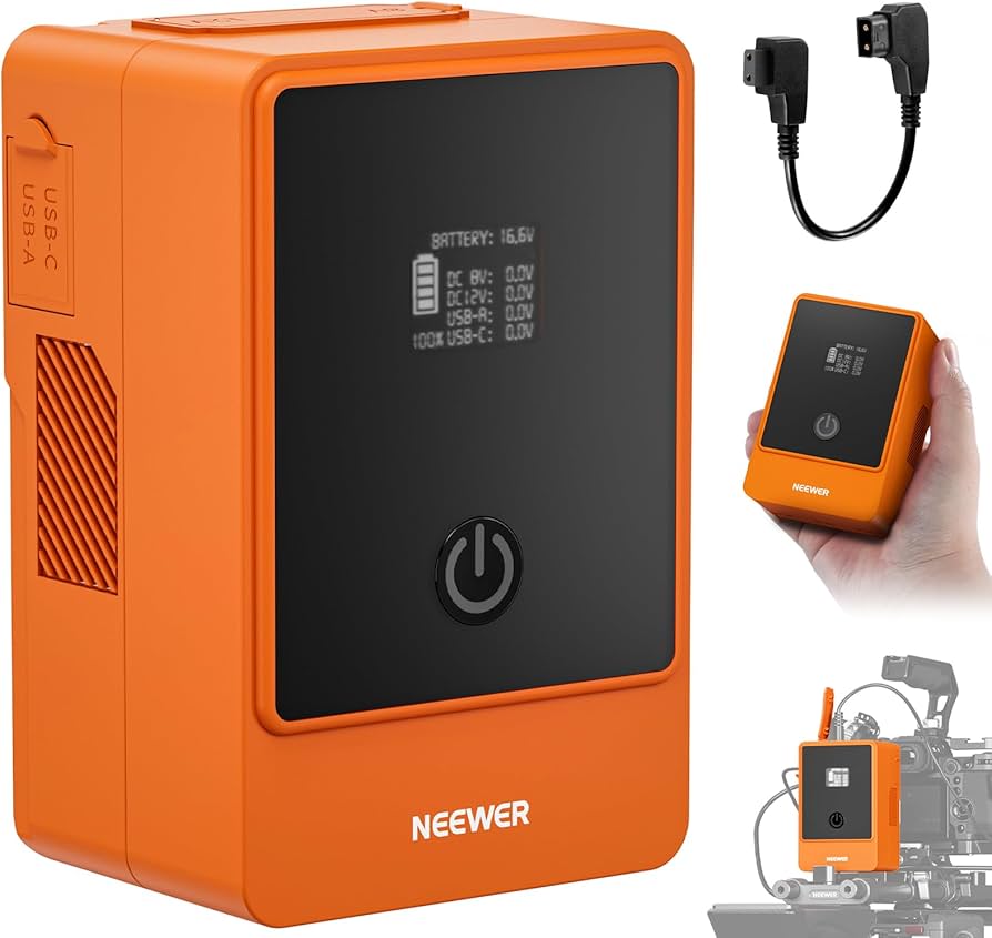 Amazon.com : Neewer Mini V Mount Battery 6800mAh 99Wh 14.5V, V