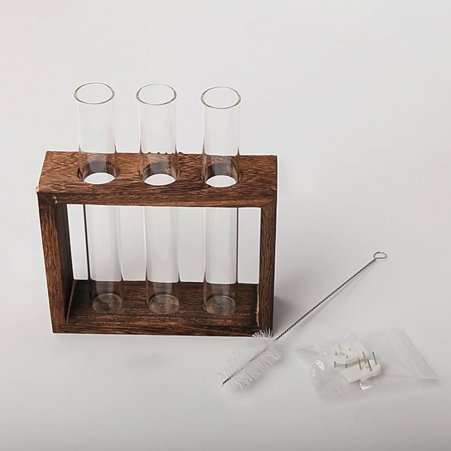 Amazon.co.jp: YJFFQ 花瓶 試験管花瓶 置物 ガラス製 透明 フラワー