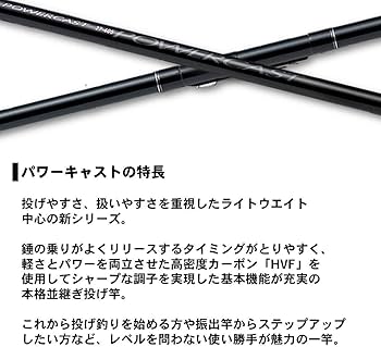 Amazon | ダイワ(DAIWA) 並継投げ竿 パワーキャスト 27-405 釣り竿