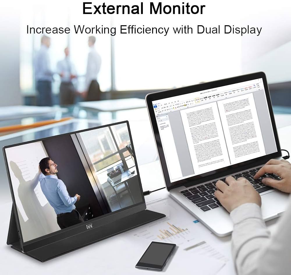 Amazon.co.jp: モバイルモニター 13.3 IVV モバイルディスプレイ 一体