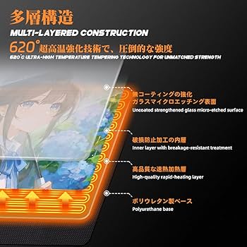 Amazon.co.jp: TALONGAMES 加熱ガラスマウスパッド ゲーミングマウス
