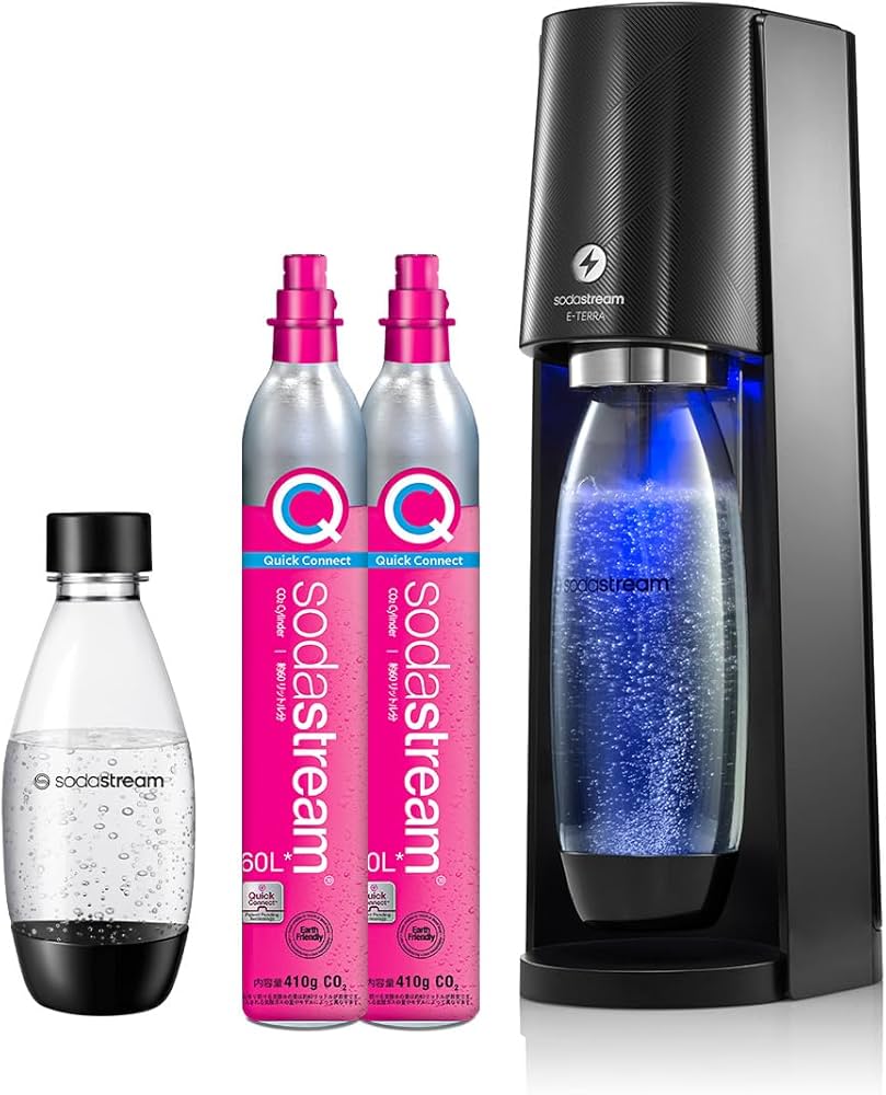 Amazon | ソーダストリーム 電動モデル (スターターキット, ブラック