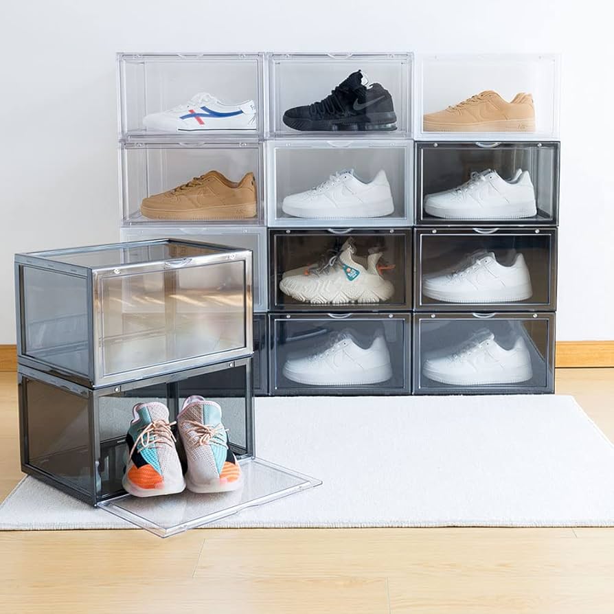 Amazon｜八番屋 シューズボックス スニーカーボックス 収納ボックス