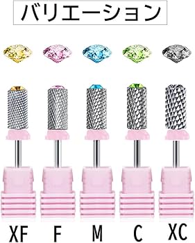 Amazon.co.jp: ネイルビット クリスタルストーン付き シルバービット