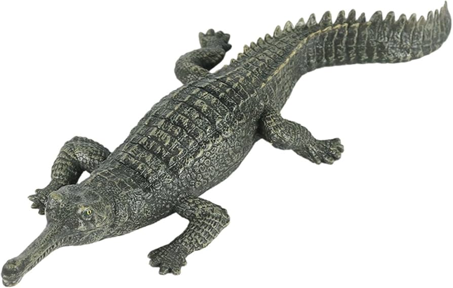 Amazon.co.jp: DeeRace リアルなワニの置物リアルな動物モデル科学教育