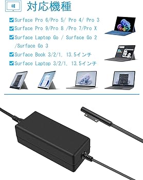 Amazon.co.jp: cshare Surface 用 充電器 65W Surface Pro 充電器 15V