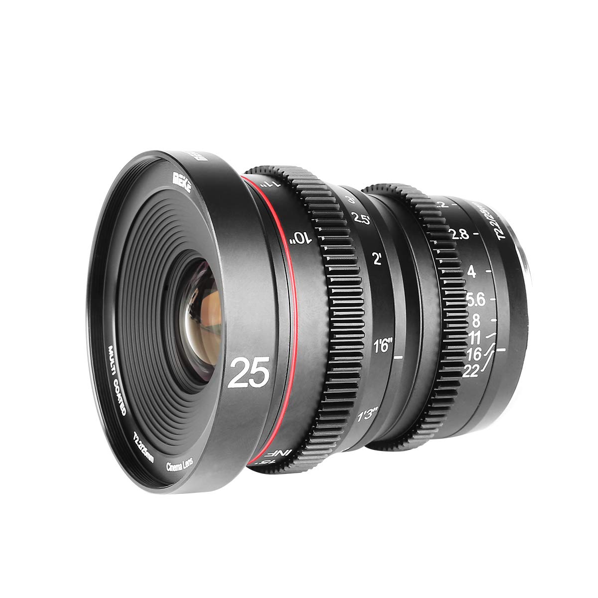 極美品】Meike 25mm T2.2 シネマレンズ Fuji Xマウント Amazon.co.jp