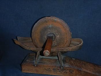 Amazon.co.jp: PC.時代もの江戸時代薬研やげん墨書き古道具