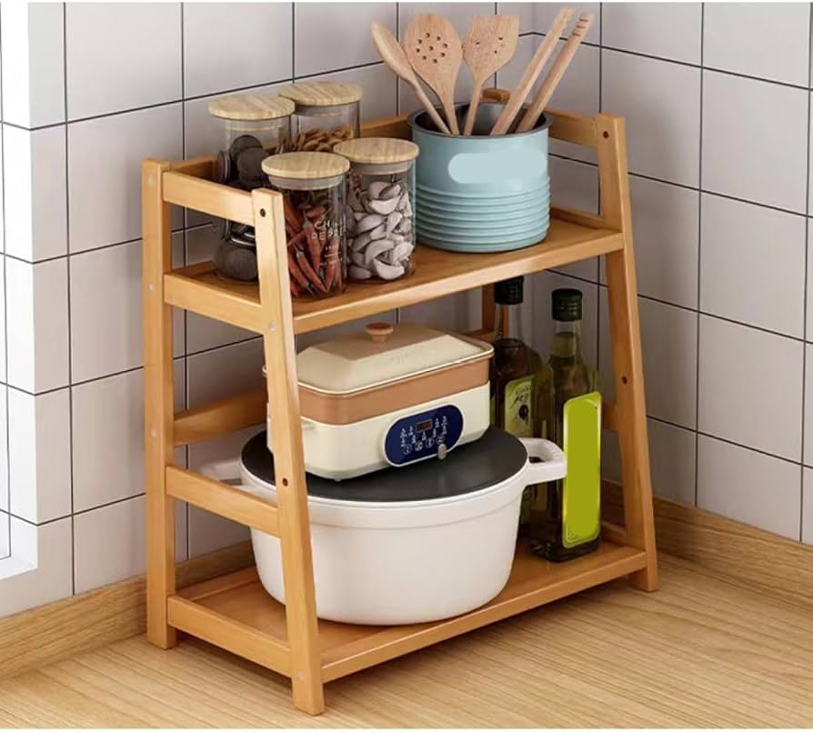 Amazon.co.jp: [GZGZ] スパイスラック 木製 おしゃれ 30cm 調味料