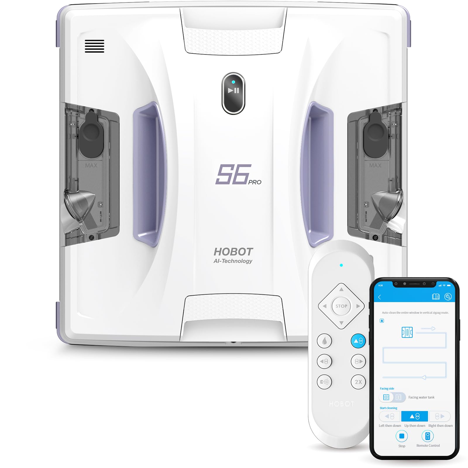 Amazon | 【全自動の窓掃除】 HOBOT-S6 Pro ホボット 窓拭きロボット