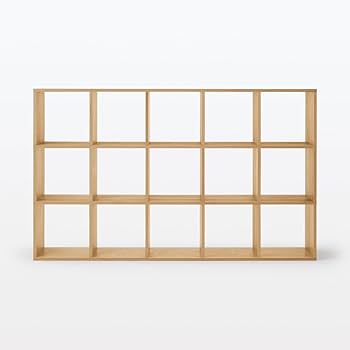 Amazon｜無印良品 スタッキングシェルフセット・5段・オーク材 幅122