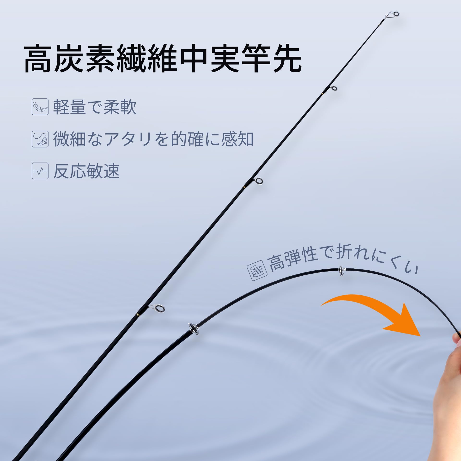 Amazon | NagiTakumi 釣り竿 スピニングロッド カーボン製 軽量型 L/ML