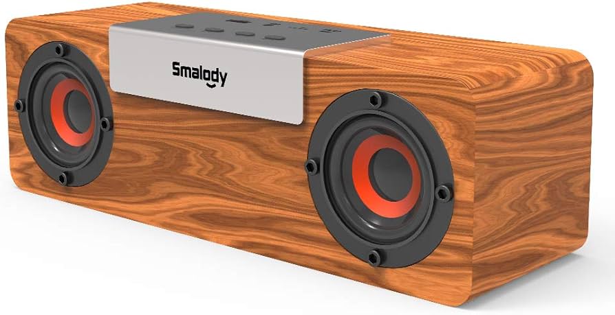 Amazon.co.jp: Bluetooth スピーカー, Smalody 10W木製ワイヤレス