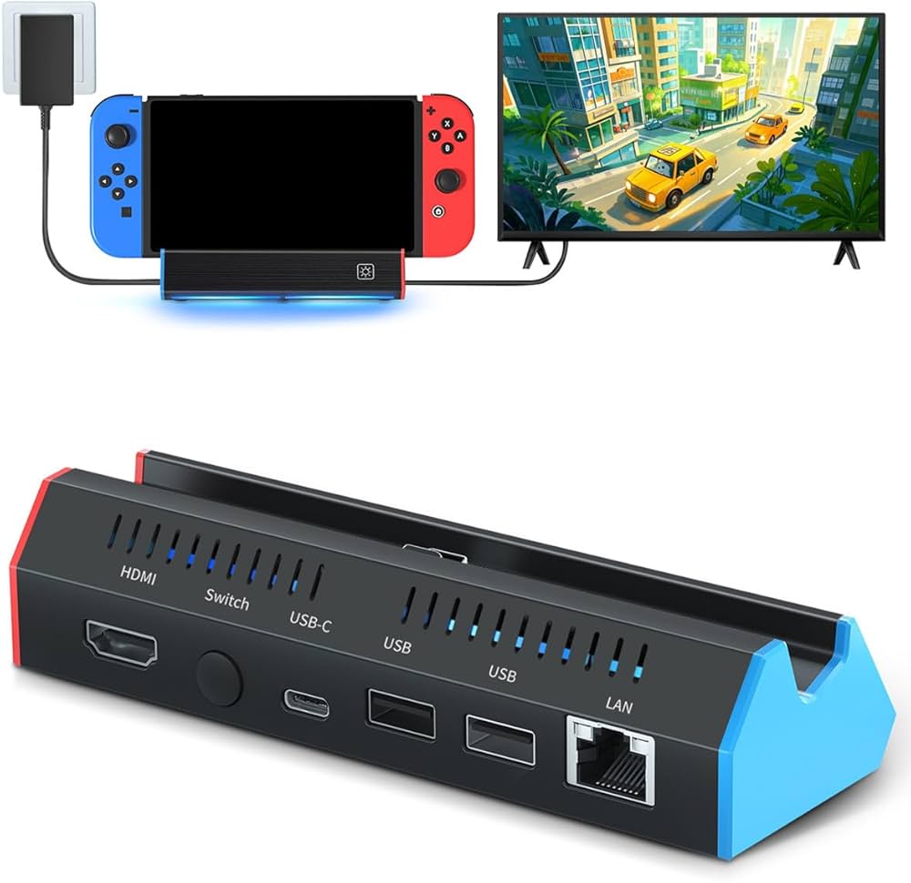 Amazon.com: iPLYGAM Switch1 TV Dock with 1000Mbps Ethernet LAN