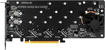 Amazon | ASRock M.2 SSD 増設ボード Hyper Quad M.2 Card | ASRock