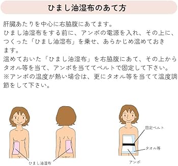Amazon.co.jp: おなか本舗 ひまし油湿布セット ヒマシ油温熱アンポ付