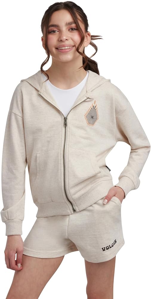 Amazon.com: Volcom Girl's Sweatsuit Set - Long Sleeve Full Zip Up