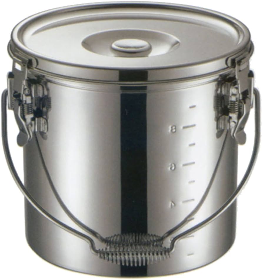 Amazon｜仔犬印 19-0クロムステンレス製 IH対応 スタッキング給食缶