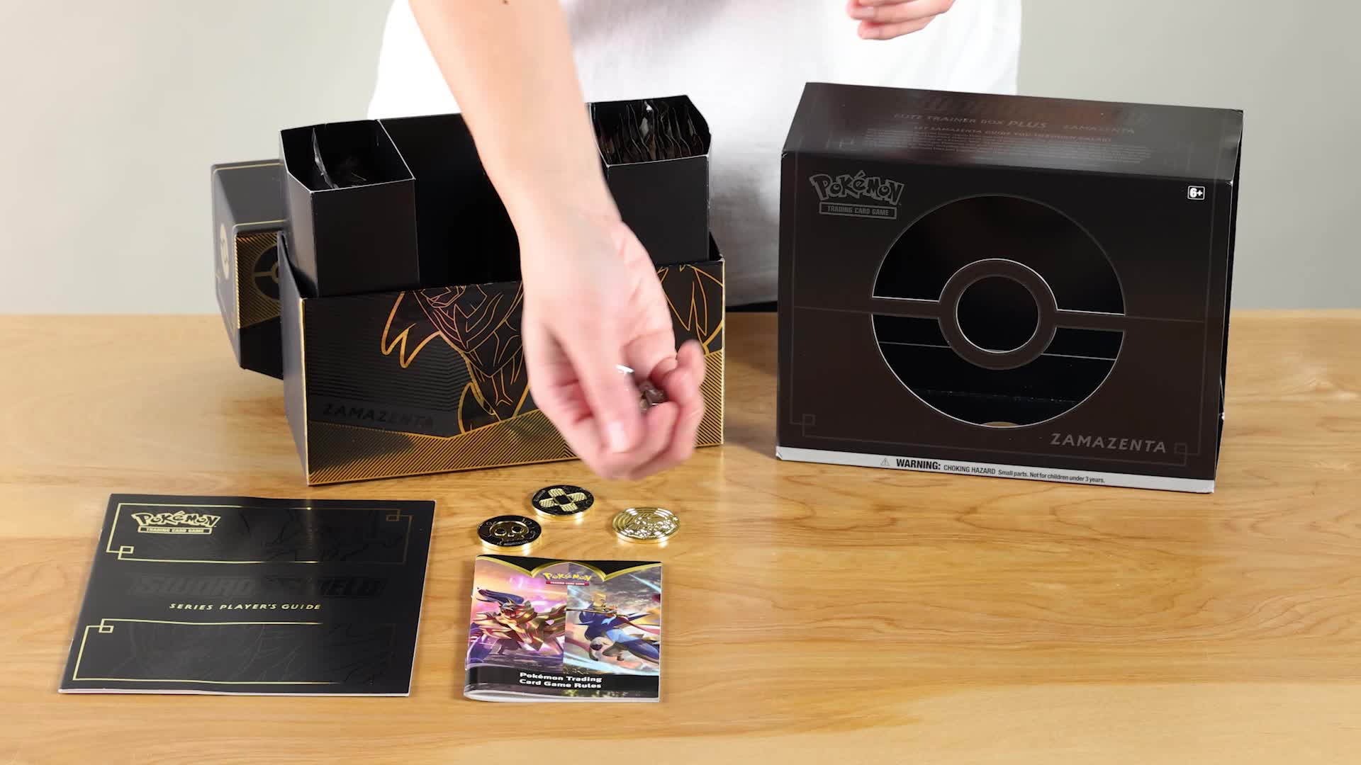 Amazon.com: Pokemon Plus Zamazenta Elite Trainer Box : Toys & Games