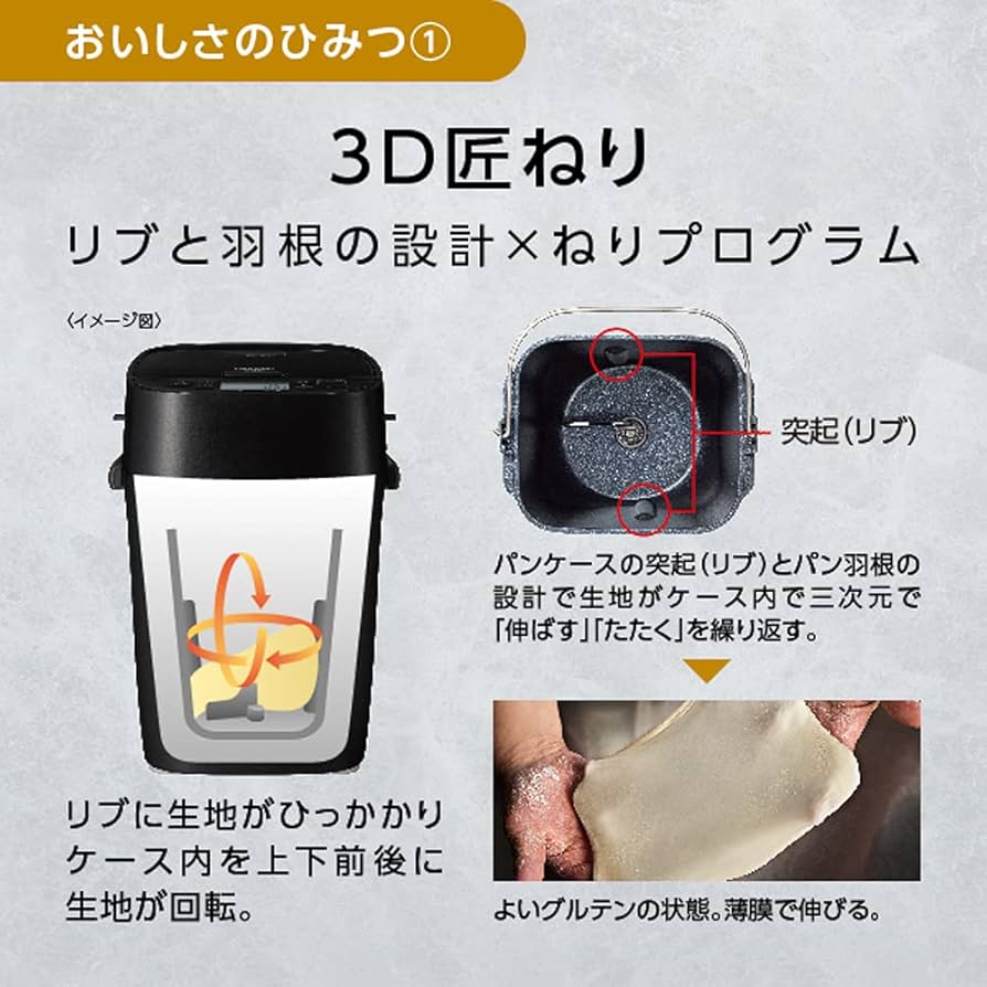 Amazon | パナソニック ホームベーカリー パン焼き器 1斤 22メニュー