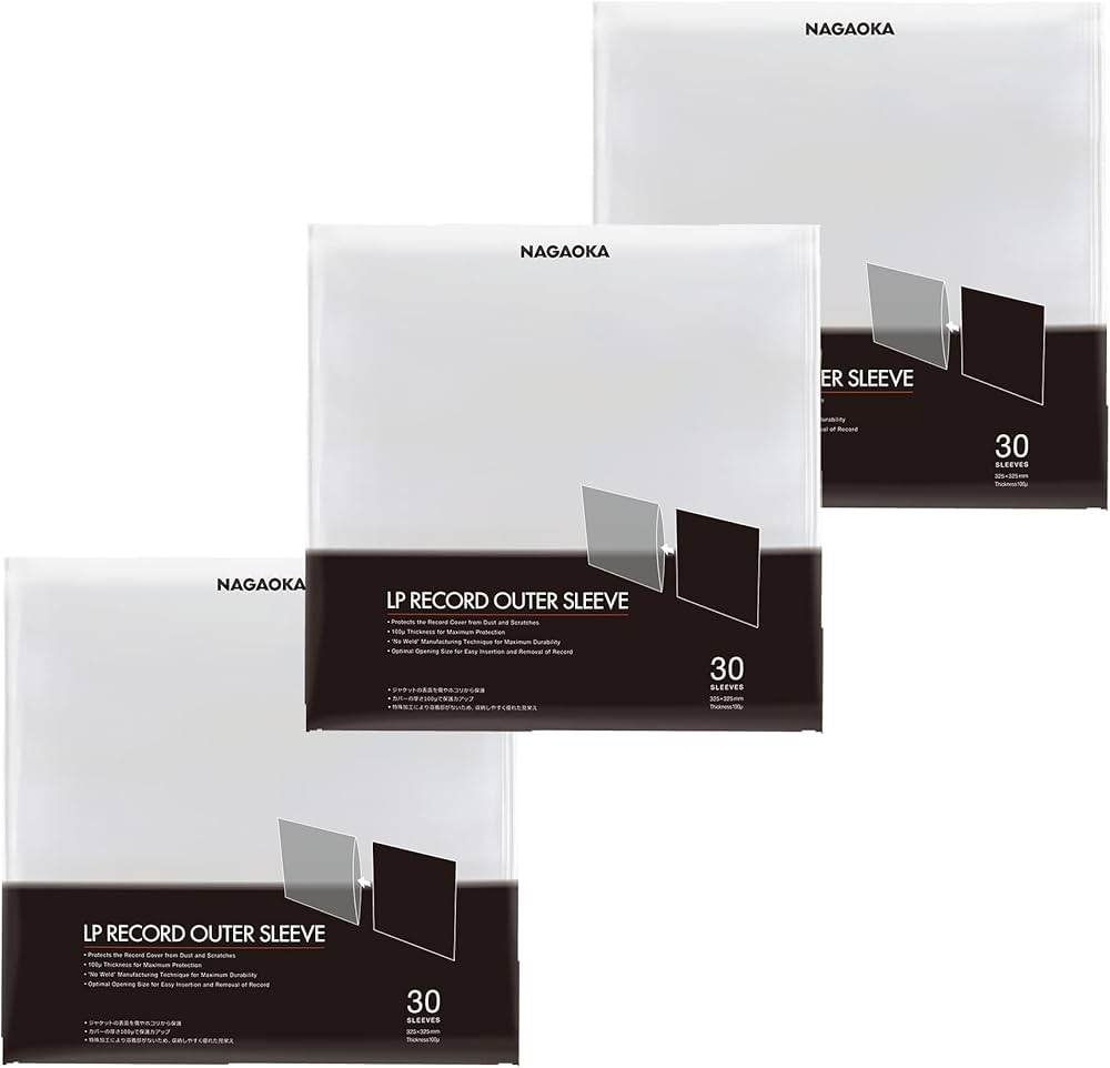 Amazon.co.jp: NAGAOKA レコード外袋 12インチLPジャケット保護袋（30