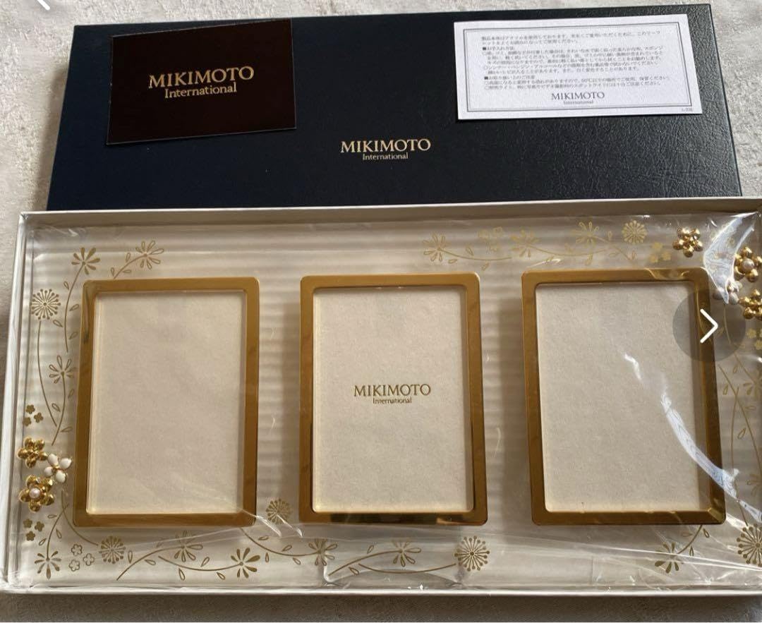 Amazon.co.jp: MIKIMOTO ミキモト フォトフレーム 写真立て 3連