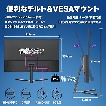 Amazon.co.jp: cocopar モニター 23.8インチ ゲーミングモニター 200Hz