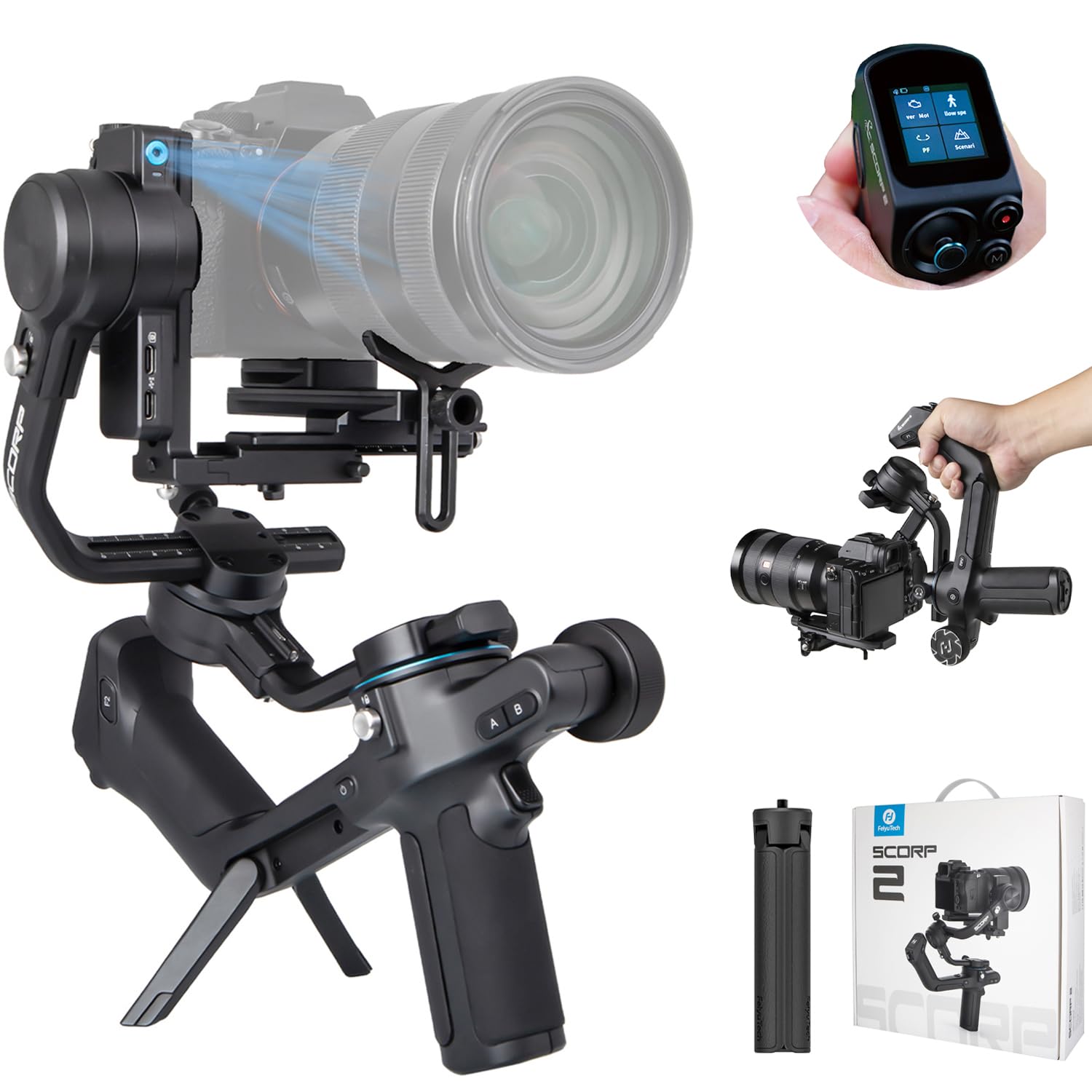 Amazon.com : FeiyuTech SCORP 2 Gimbal Stabilizer for DSLR and