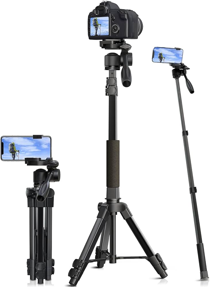 Amazon | NIANYISO 三脚 カメラ ビデオカメラ スマホ 一脚可変式 一眼