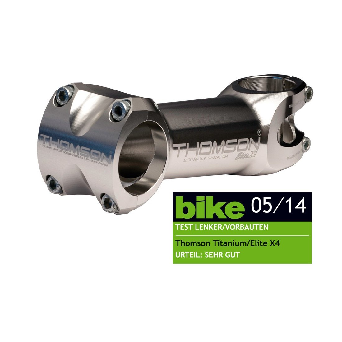 Amazon | THOMSON(トムソン) MTB STEM X4 31.8 70mm 0°SILVER シルバー