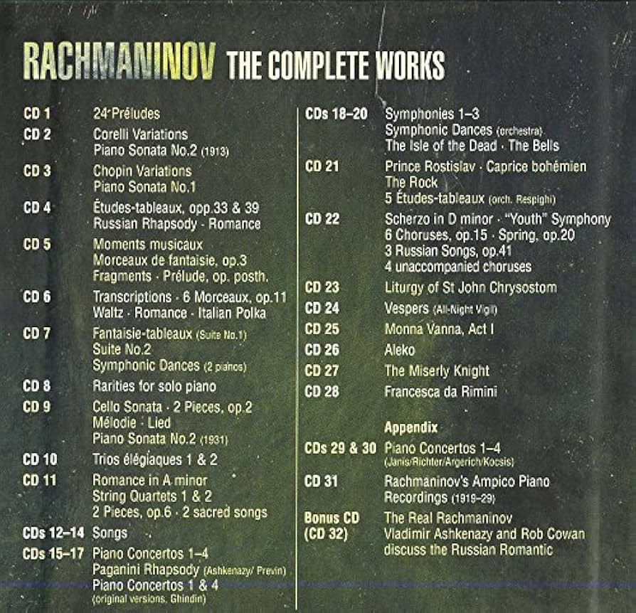 Amazon.co.jp: Rachmaninov: The Complete Works: ミュージック