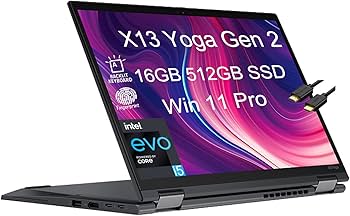 Amazon.com: Lenovo 聯想ThinkPad X13 Yoga Gen 2 13.3 吋WUXGA 二合一